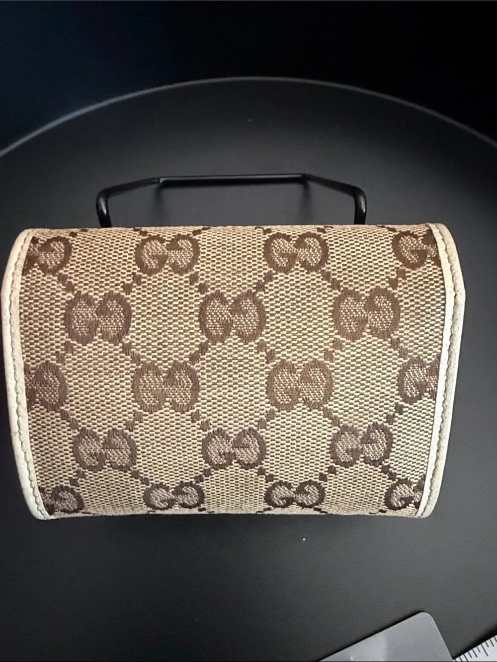 Gucci Beige and Brown GG Canvas Compact Wallet - Picture 11 of 15